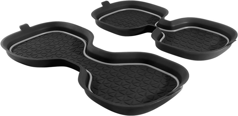 KENTUTO for Honda CRV Accessories 2023 2024 2025 2026 3D Cup Holder Center Console Liner Inserts Silicone Anti-dust Mat Pad Interior Decoration (2 Pcs, Gray Trim) - Image 1
